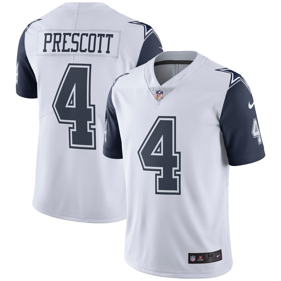 Men Dallas Cowboys #4 Dak Prescott Nike White Vapor Untouchable Color Rush Limited NFL Jersey->dallas cowboys->NFL Jersey